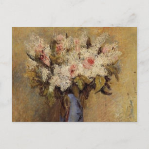 Renoir's A Vase of Lilacs and Roses Postkarte