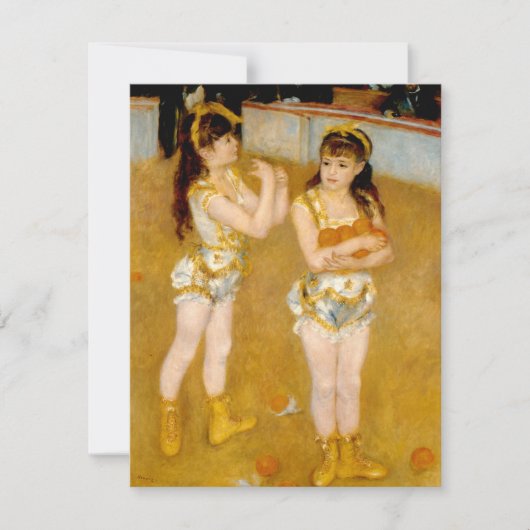 Renoir's Acrobats am Cirque Fernando (1879) Einladung (Vorderseite)