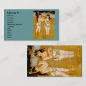 Renoir's Acrobats beim Cirque Fernando (1879) Visitenkarte (Vorne/Hinten)