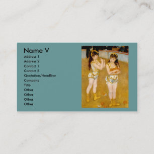 Renoir's Acrobats beim Cirque Fernando (1879) Visitenkarte