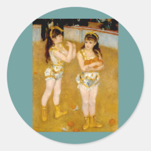 Renoirs Akrobaten im Cirque Fernando (1879) Runder Aufkleber