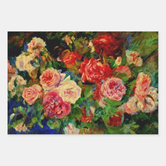 Renoir's berühmtes Kunstwerk verpackt Papierblätte Geschenkpapier Set (Vorderseite 3)
