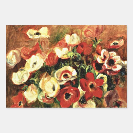 Renoir's berühmtes Kunstwerk verpackt Papierblätte Geschenkpapier Set (Vorderseite)