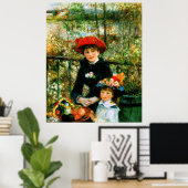 Renoir's "Die zwei Schwestern auf der Terrasse" Poster (Heimbüro)