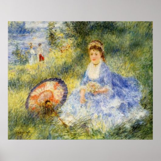 Renoir's junge Frau mit einem japanischen Schirm Poster (Vorne)