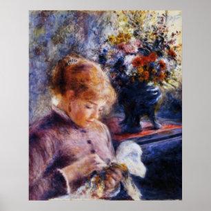 Renoirs junge Frau nähen Poster