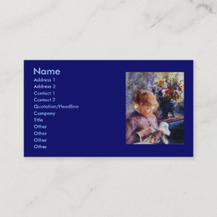 Renoirs junge Frauen-Nähen Visitenkarte