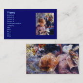 Renoirs junge Frauen-Nähen Visitenkarte (Vorne/Hinten)