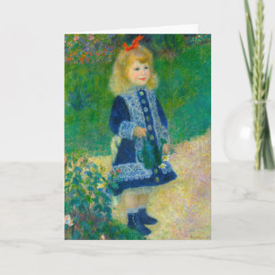 Renoirs kleines Mädchen in Blau mit Wasserabfluss Karte