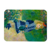 Renoirs kleines Mädchen in Blau mit Wasserabfluss Magnet (Horizontal)