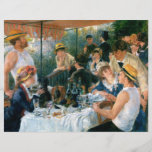 Renoir's Luncheon of the Boating Party (1881) Flyer<br><div class="desc">Ein klassisches Kunstwerk, das in den öffentlichen Bereich übergegangen ist und wunderbare Geschenke und andere Produkte macht. Eine von vielen Szenen malte er von Menschen aus seinem sozialen Kreis, sie einschließlich seiner zukünftigen Ehefrau (mit Hund spielen). Pierre-Auguste Renoir war einer der Gründer der Impressionistischen Bewegung. Als sehr produktiver Maler malte...</div>