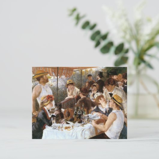 Renoir's "Luncheon of the Boating Party" Postkarte (Stehend Vorderseite)