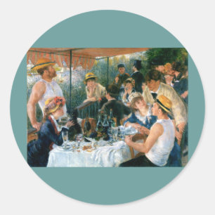 Renoirs Mittagessen des Bootfahrt-Party (1881) Runder Aufkleber