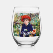 Renoirs Mutter und Kind Weinglas Ohne Stiel (Rückseite)