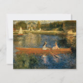 Renoir's Seine in Asnières (Skiff) ca. 1879 Einladung (Vorderseite)