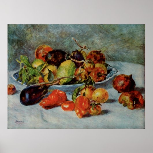 Renoir's Still Life with Mediterranean Fruit, 1911 Poster (Vorne)