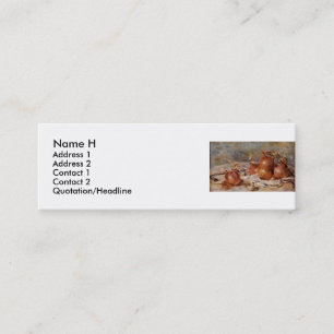 Renoir's Still Life with Onions (1881) Mini Visitenkarte