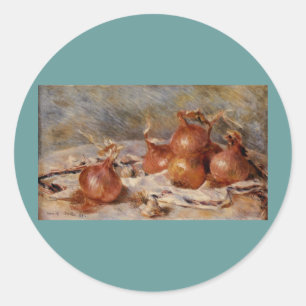 Renoirs Stillleben mit Zwiebeln (1881) Runder Aufkleber