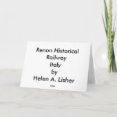 Renon Historische Eisenbahn Feiertagskarte (Rückseite)