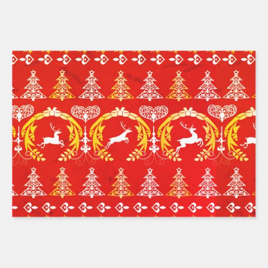 Renos en Navidad Geschenkpapier Set (Vorderseite 2)