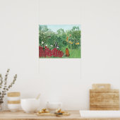 Renovierte Farbe Henri Rousseau Tropischer Dschung Poster (Küche)