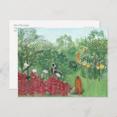 Renovierte Farbe Henri Rousseau Tropischer Dschung Postkarte (Vorne/Hinten)
