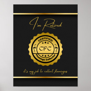 Renovierte Flamingo Collector Black & Gold Poster