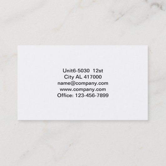 Renovierung der Zuhause zur Umrüstung des Auftragn Visitenkarte (Rückseite)