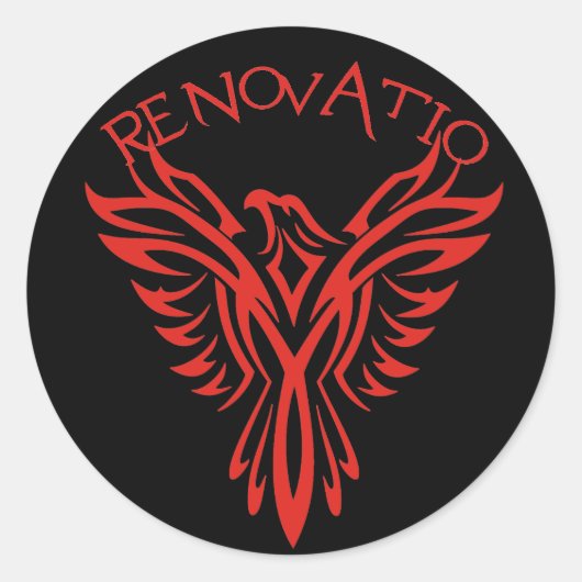 Renovierung: Phoenix Runder Aufkleber (Vorderseite)