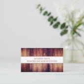 Renovierung Umformung rustikaler Holzkörner Visitenkarte (Stehend Vorderseite)