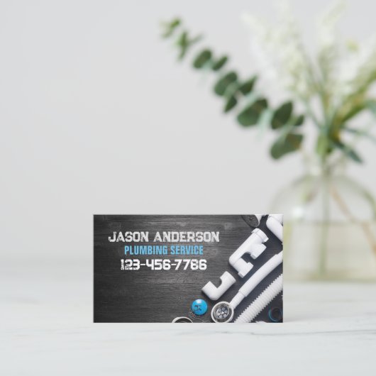 Renovierungsleitung Handyman Pluming Service Plumb Visitenkarte (Stehend Vorderseite)