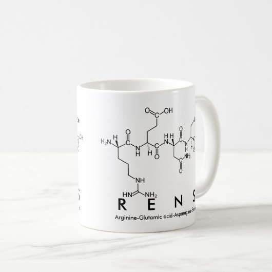 Rens Peptidname Tasse (VorderseiteRechts)