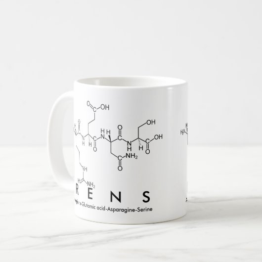 Rens Peptidname Tasse (Vorderseite Links)