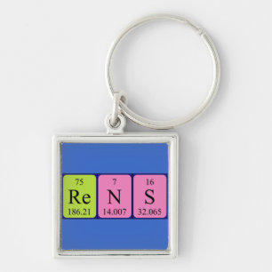 Rens periodic table name keyring schlüsselanhänger