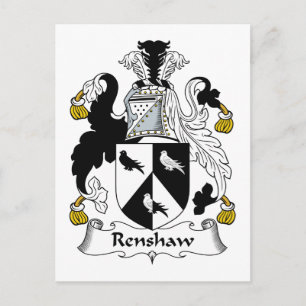Renshaw Familienwappen Postkarte