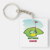 Rent Chick auf dem Golfplatz Schlüsselanhänger (Vorderseite)
