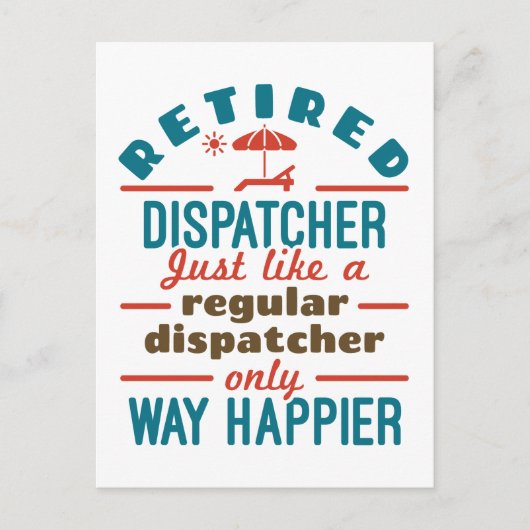 Rent-Dispatcher 911 Dispatch Rente Happier Postkarte (Vorderseite)