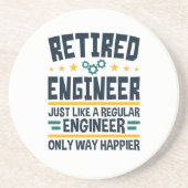 Rent Engineering Rentirement Happier Getränkeuntersetzer (Vorne)