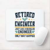 Rent Engineering Rentirement Happier Mousepad (Mit Mouse)