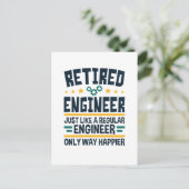 Rent Engineering Rentirement Happier Postkarte (Stehend Vorderseite)