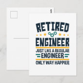 Rent Engineering Rentirement Happier Postkarte (Vorne/Hinten)