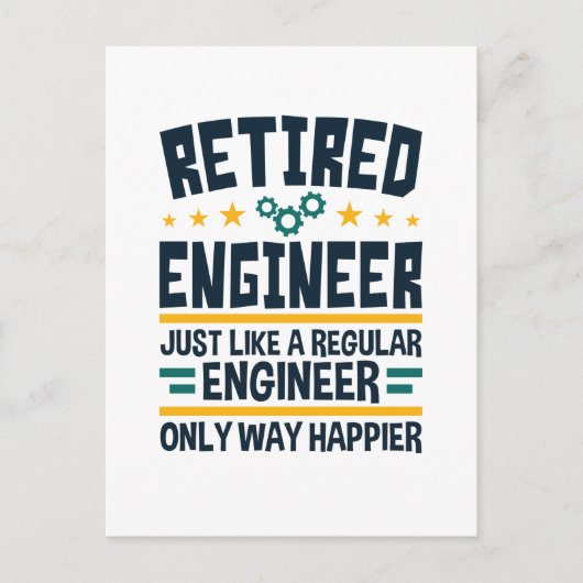 Rent Engineering Rentirement Happier Postkarte (Vorderseite)