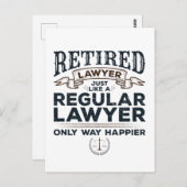 Rent Lawyer Attorney Retirement Way Happier Postkarte (Vorne/Hinten)