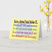 Rentable Postarbeiter - lustige T - Shirt und Gesc Karte (Gelbe Blume)