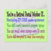 Rentable Postarbeiter - lustige T - Shirt und Gesc Postkarte (Vorderseite)