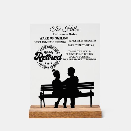 Rente Acrylschild (Vorderseite)