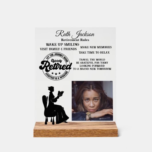 Rente Acrylschild (Vorderseite)