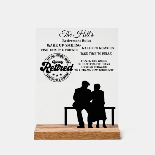 Rente Acrylschild (Vorderseite)