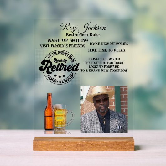 Rente Acrylschild (Neutral)