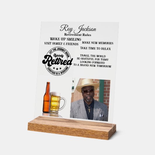 Rente Acrylschild (Winkel)